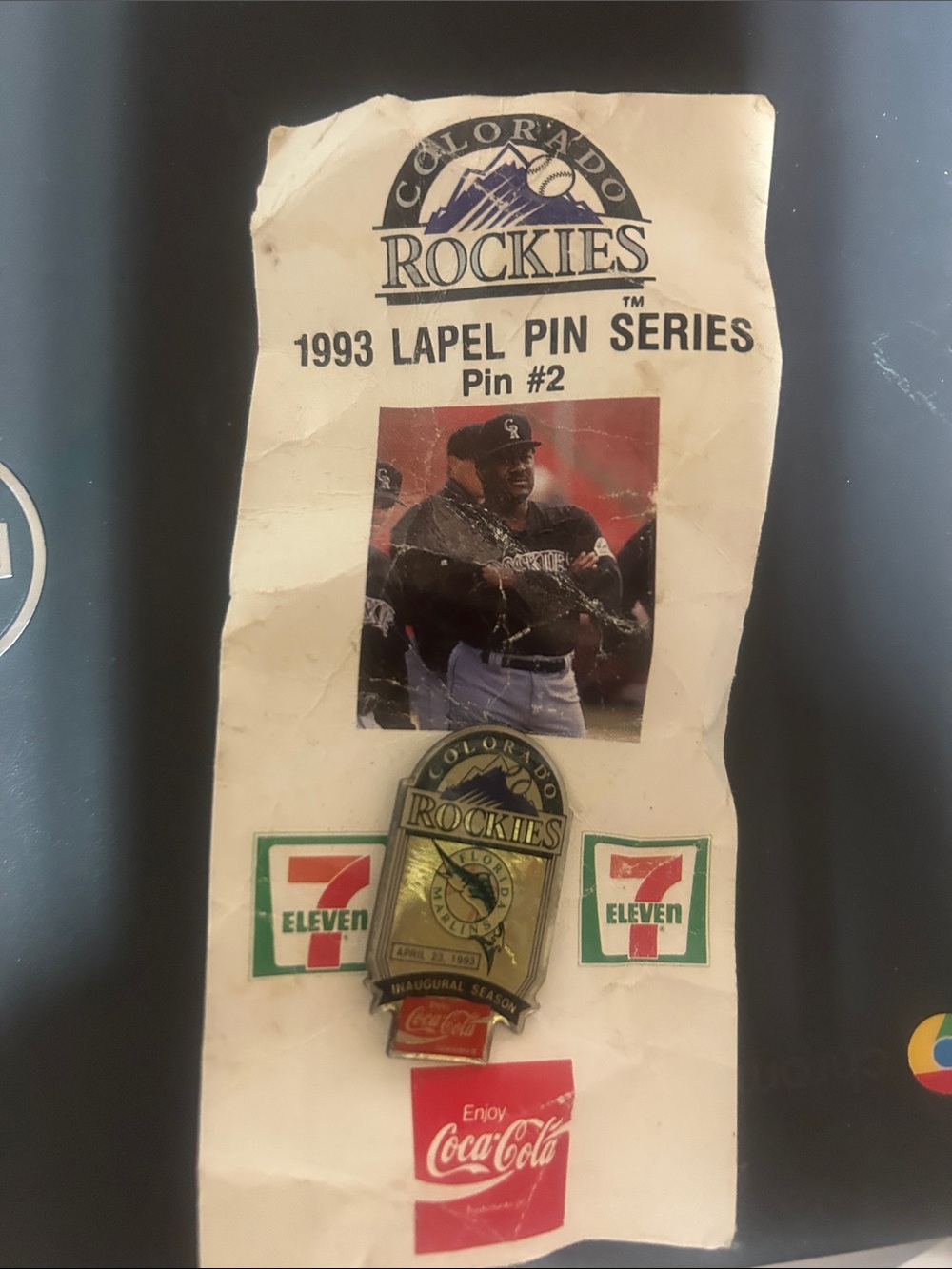 COLLECTABLE Colorado Rockies 1993 Lapel Pin #2 - Gold & Black
